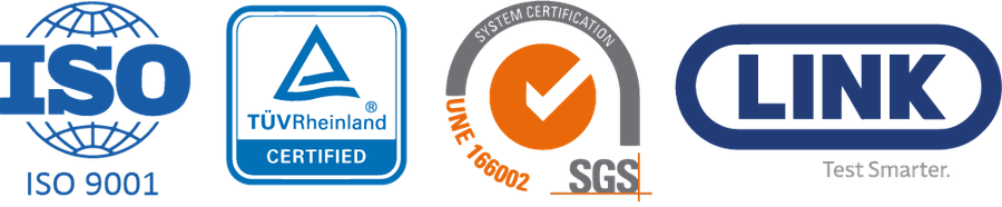 Certificaciones ISO 9001, TÜV Rheinland, SGS y LINK